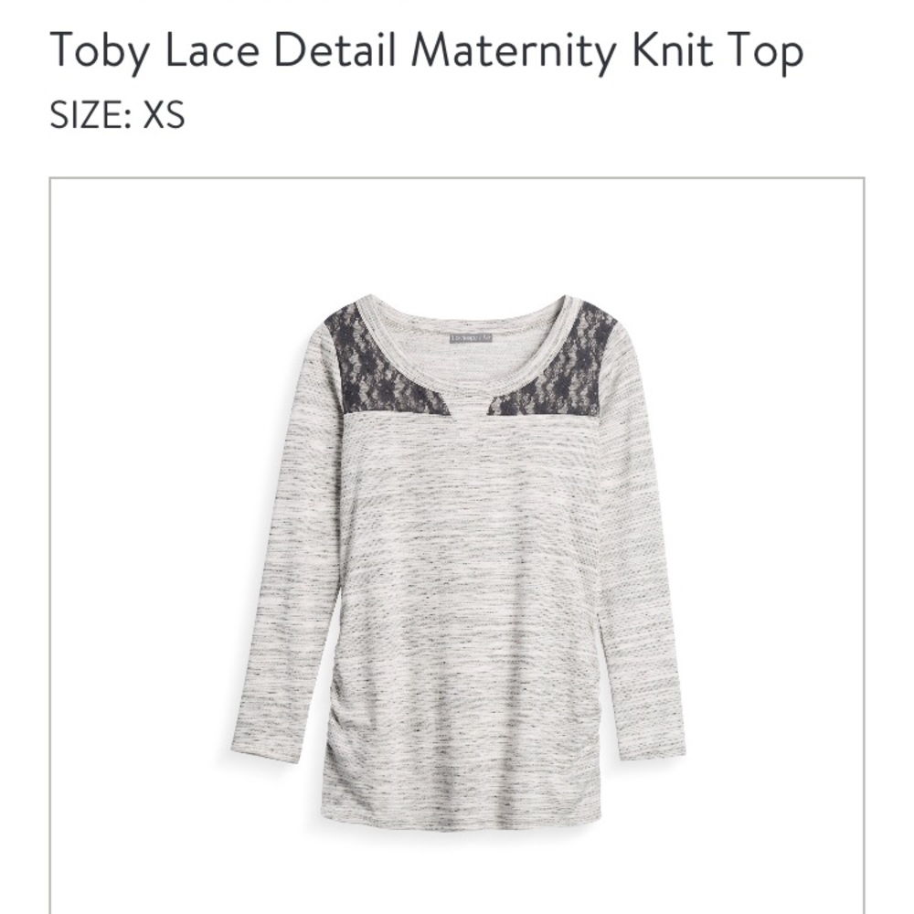 Loveappella - Toby Lace Detail Maternity Knit Top